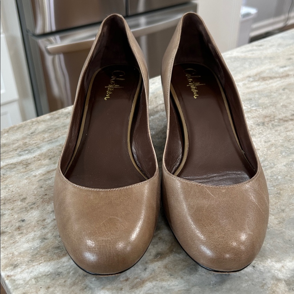 Cole Haan Nike Air nude tan wedge shoes size 10B - Picture 2 of 12